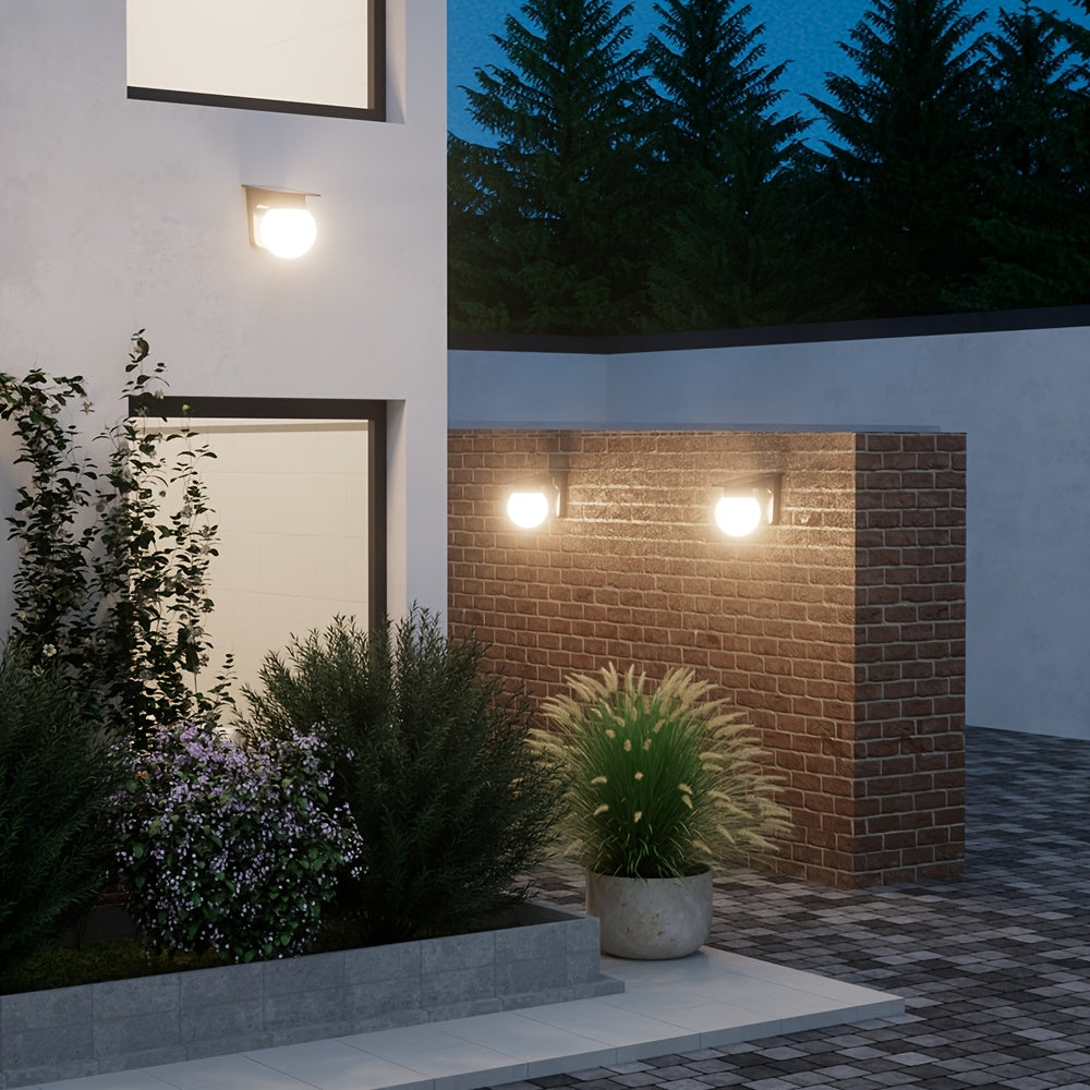 Solar Globe LED Wall Light - Bright Solar-Powered Outdoor Lighting
