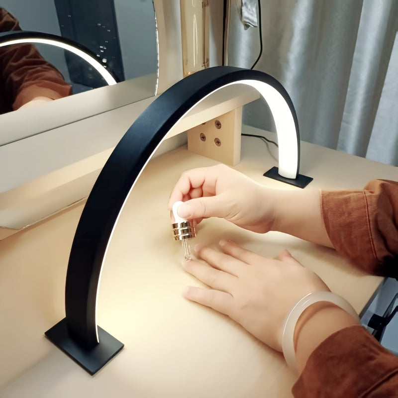 Crescent Moon LED Desk Lamp with Soft Glow