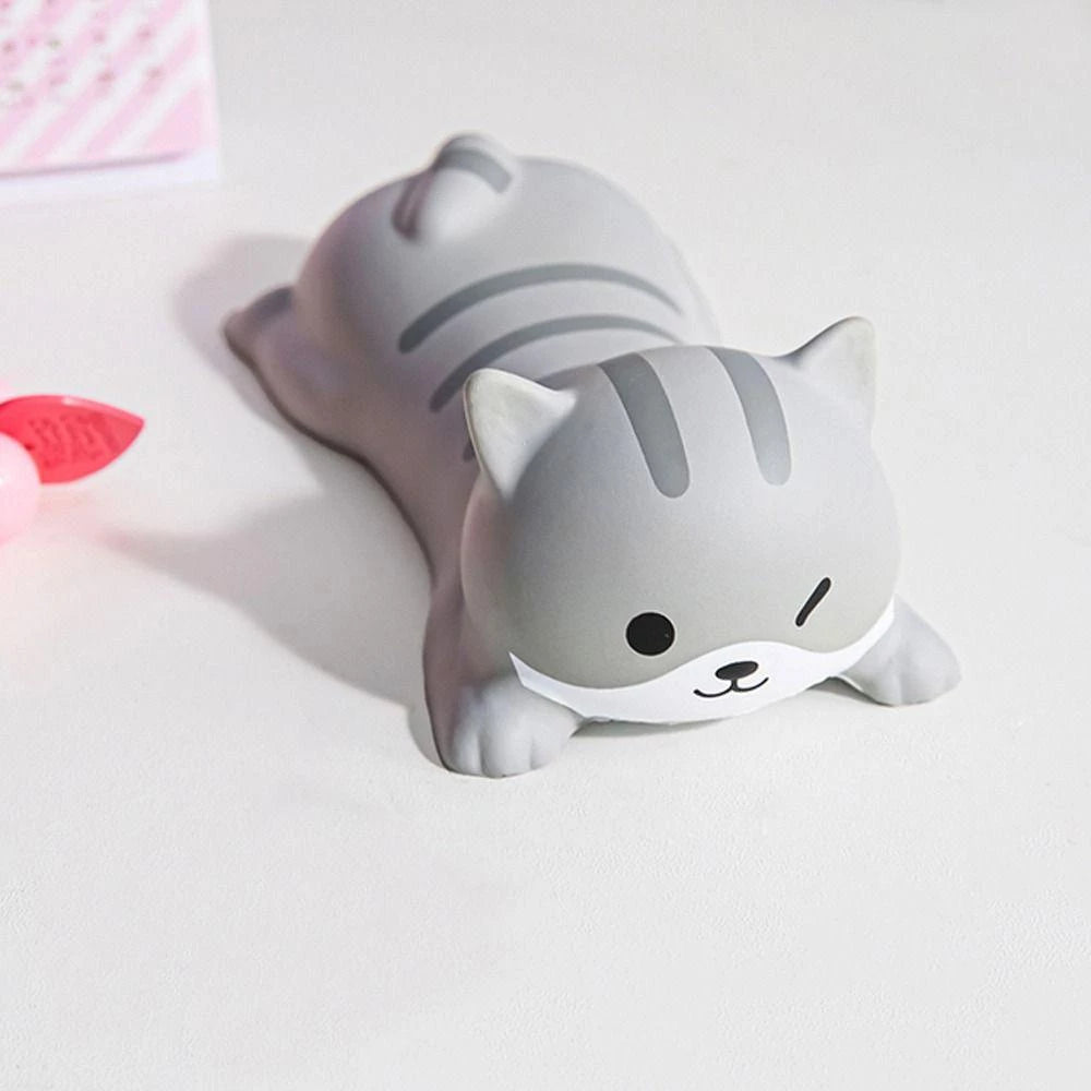 Cute Kawaii PU Wrist Rest Pad for Mouse and Keyboard, Ergonomic Arm Support for Desk Use, Portable 4.92 x 2.56 Inch Elbow and Hand Comfort Pad