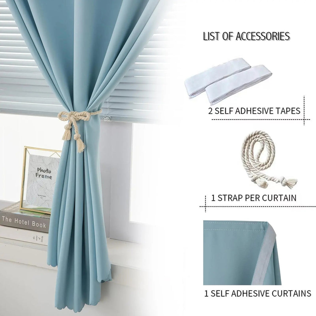 Eco-Friendly Polyester Full Blackout Velcro Sun Shield Curtain with UPF100 Protection for Light Control and Seasonal Use