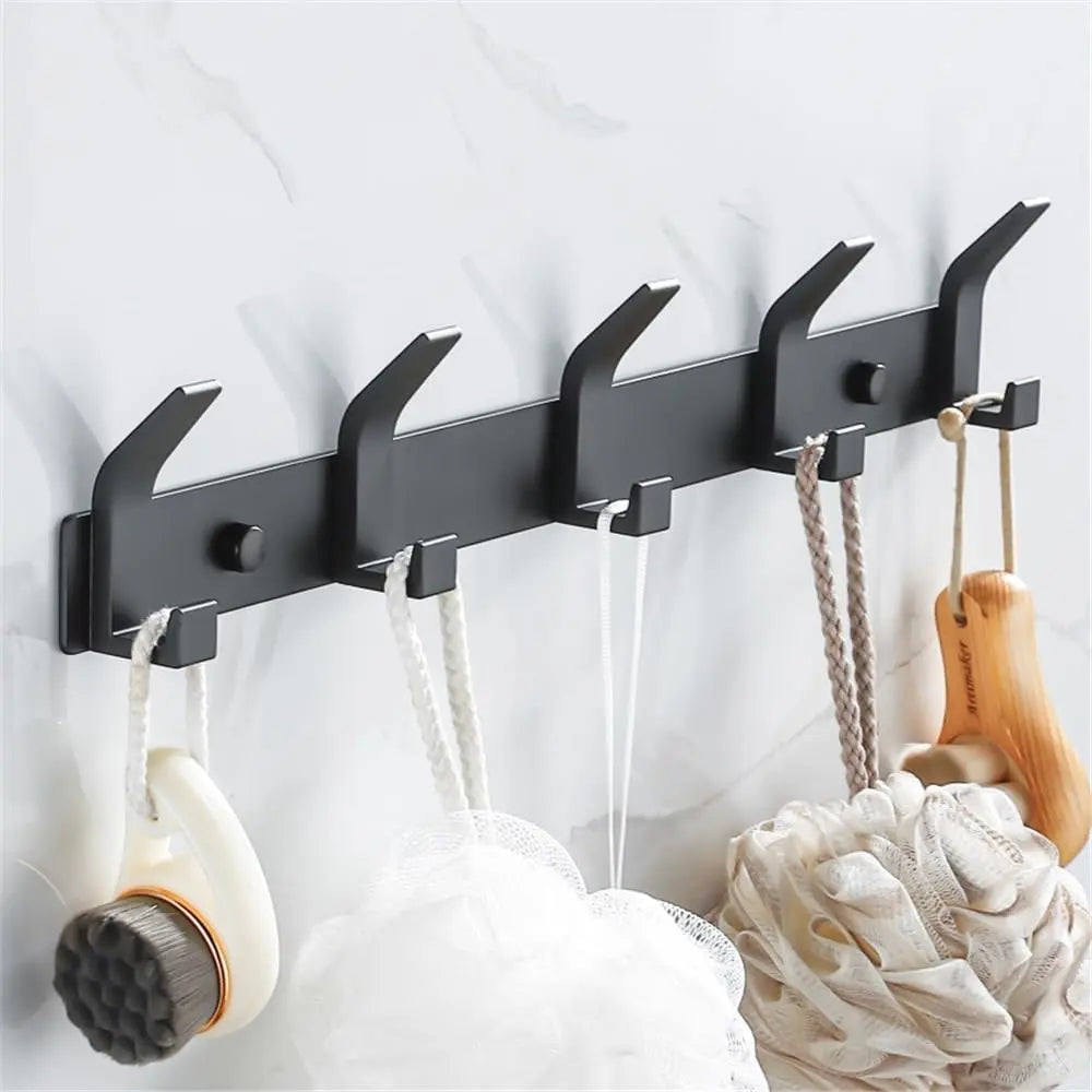 Wall Mounted Coat Rack with Heavy Duty Metal Double Hooks for Entryway Bathroom and Closet Storage