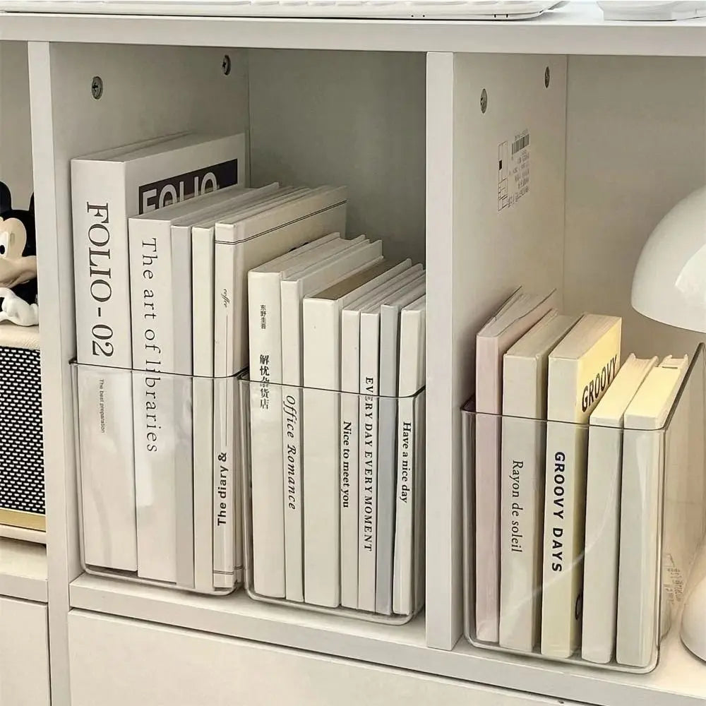 U-Shaped File Holder with Clear Acrylic Design for Documents, Books, and Desk Storage