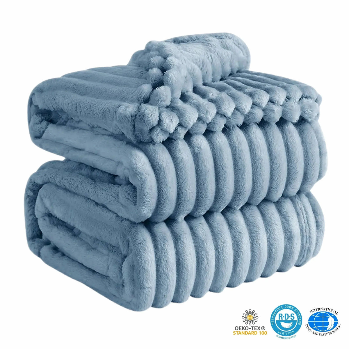 Luxury Soft Faux Rabbit Fur Throw Blanket, Fluffy and Warm Ideal for Spring and Autumn, Plaid Design