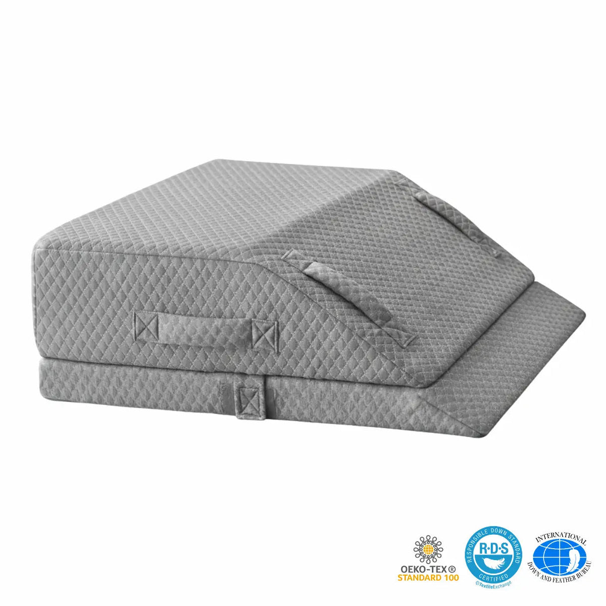 Comfort Elevation Wedge Pillow with Memory Foam Core and Angled Design for Resting, Reading, and Sleep