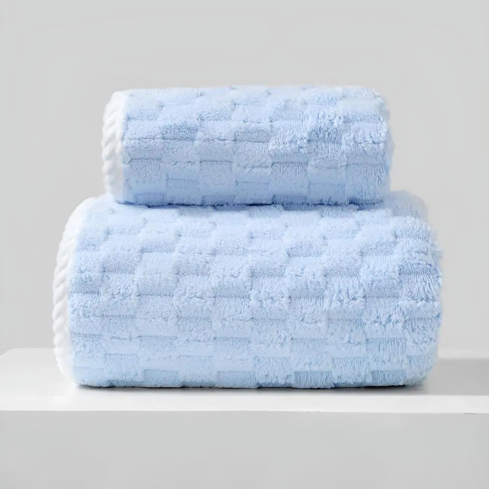 Soft Fleece Bath Towel Set with Breathable Comfort and Quick-Dry Performance