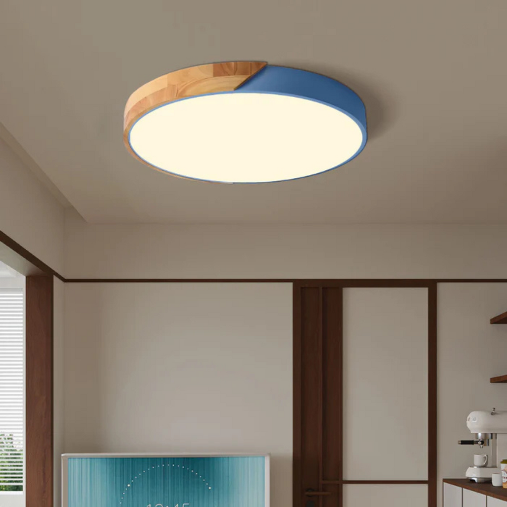 Nordic-Style Wooden LED Ceiling Light