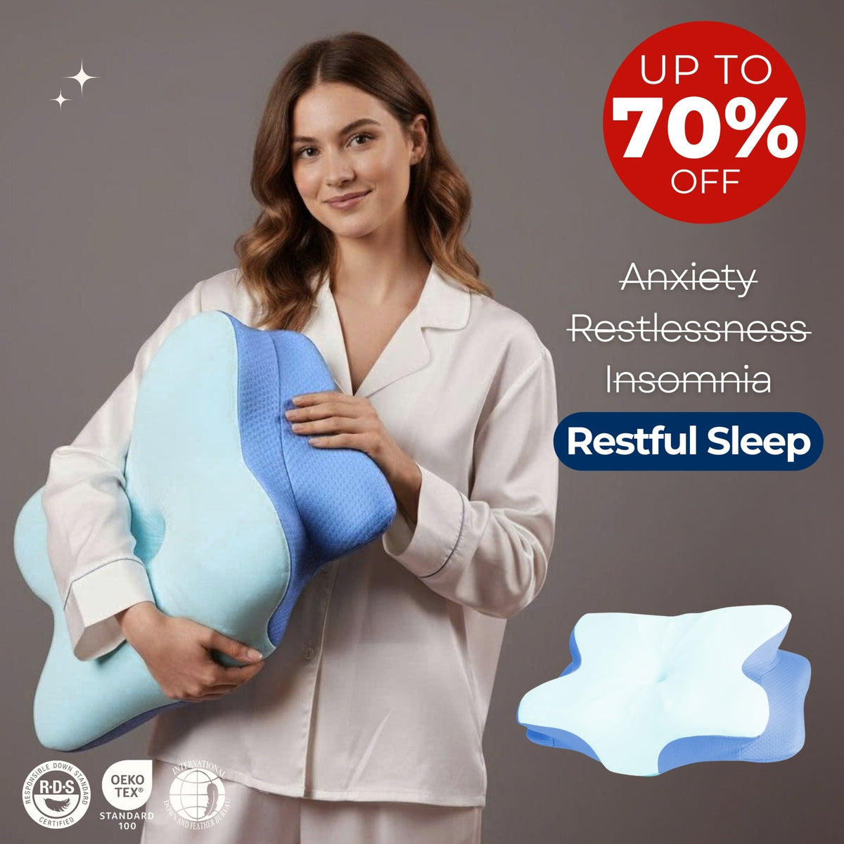 Ultra Cooling Contour Memory Foam Pillow