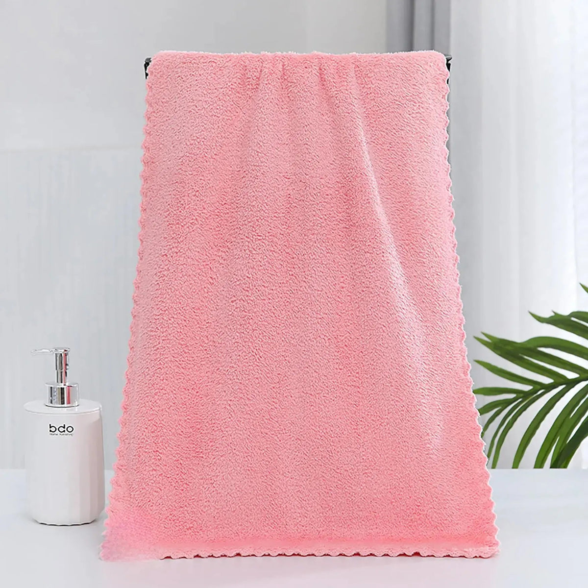 10-Piece Thickened Microfiber Coral Fleece Towels with High Absorbency and Quick-Dry Performance
