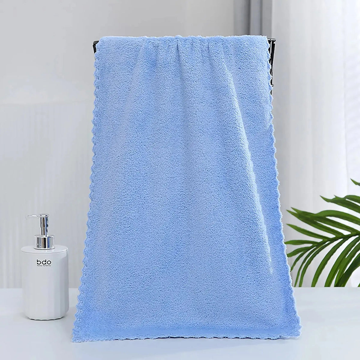 10-Piece Thickened Microfiber Coral Fleece Towels with High Absorbency and Quick-Dry Performance