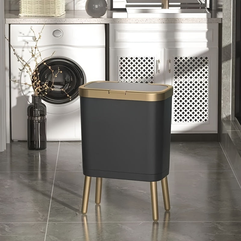15L Odour-Sealing Trash Can with Tight-Seal Lid