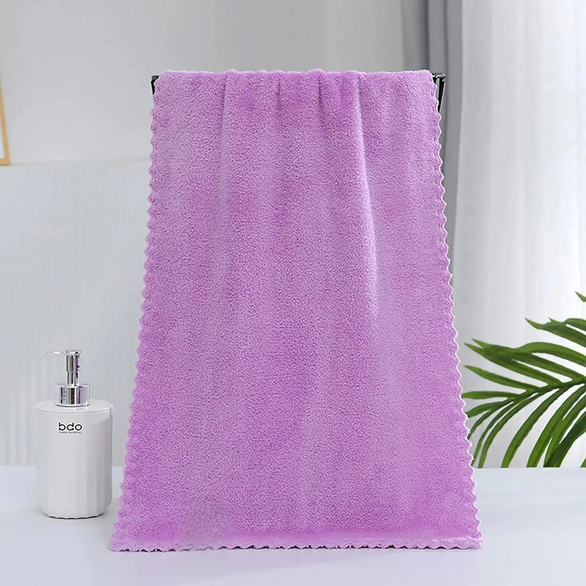 10-Piece Thickened Microfiber Coral Fleece Towels with High Absorbency and Quick-Dry Performance