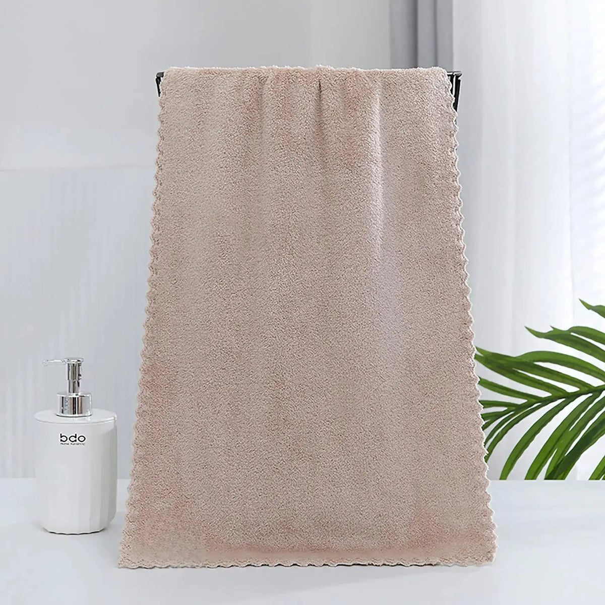 10-Piece Thickened Microfiber Coral Fleece Towels with High Absorbency and Quick-Dry Performance