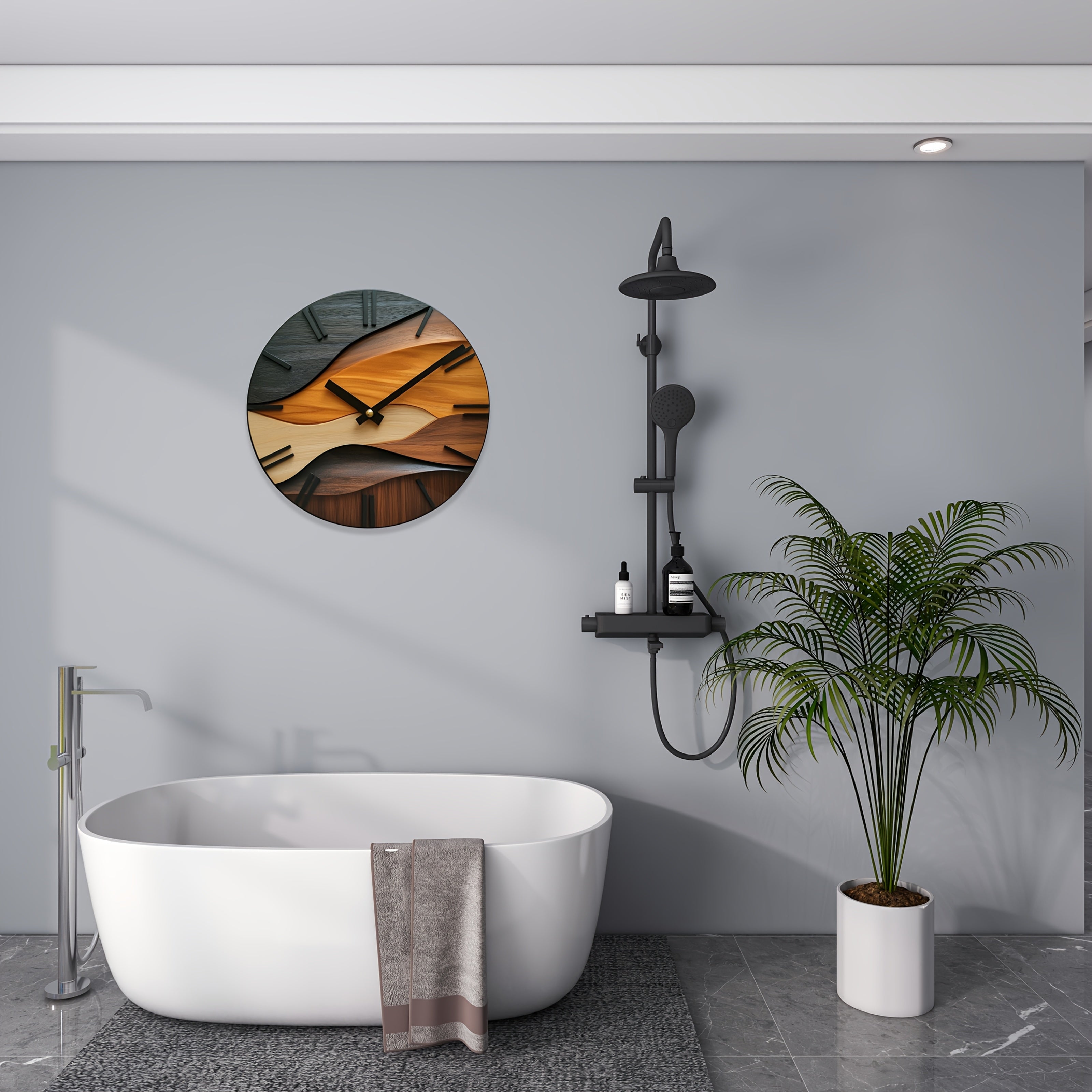 Elegant Round Wall Clock with Artistic Flair
