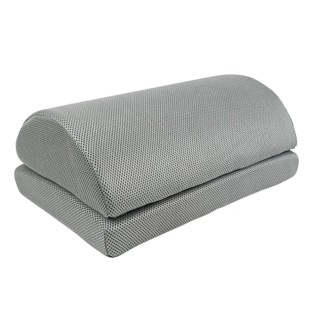 High-Density Memory Foam Footrest with Cooling Fabric and Adjustable Height for Workspace Comfort
