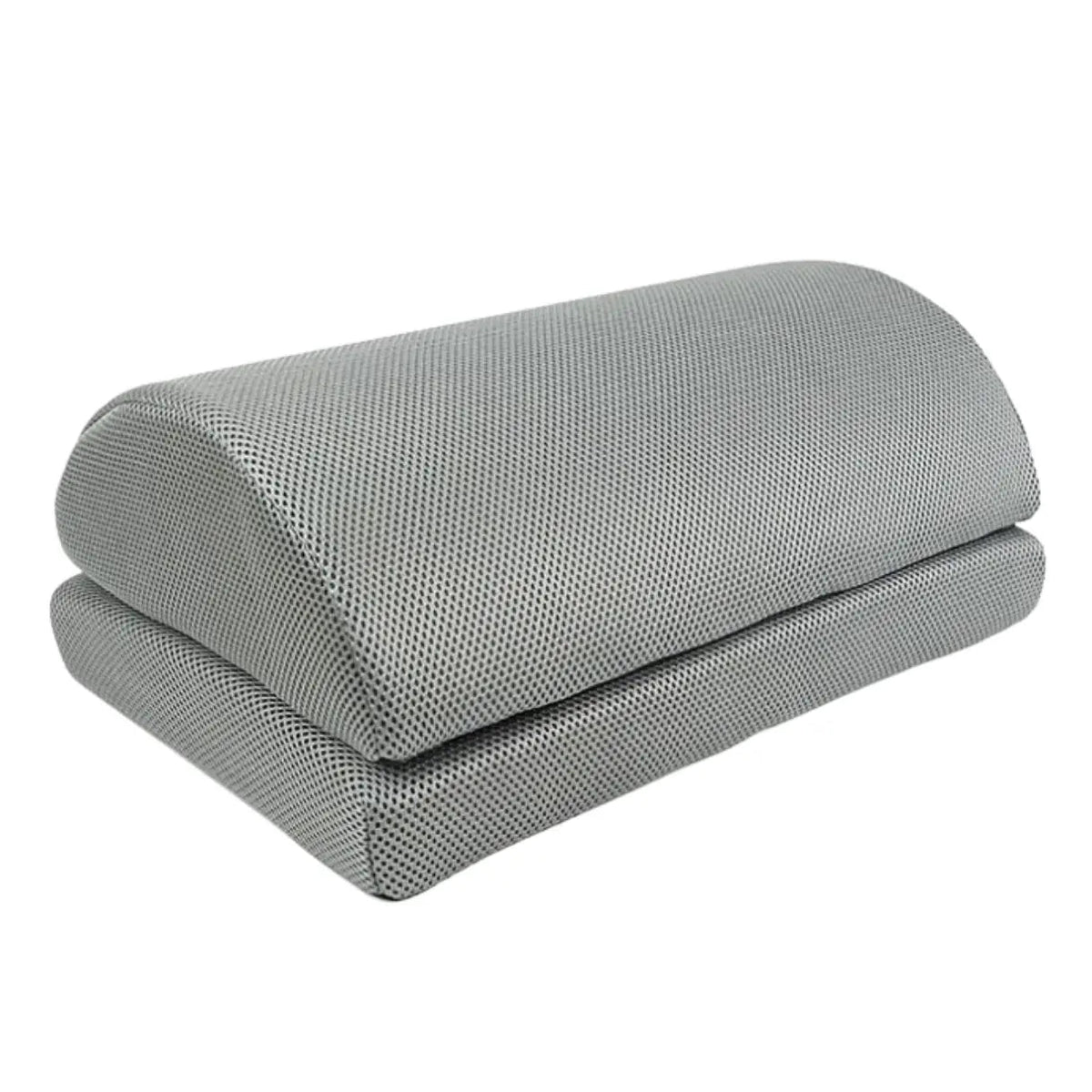 High-Density Memory Foam Footrest with Cooling Fabric and Adjustable Height for Workspace Comfort