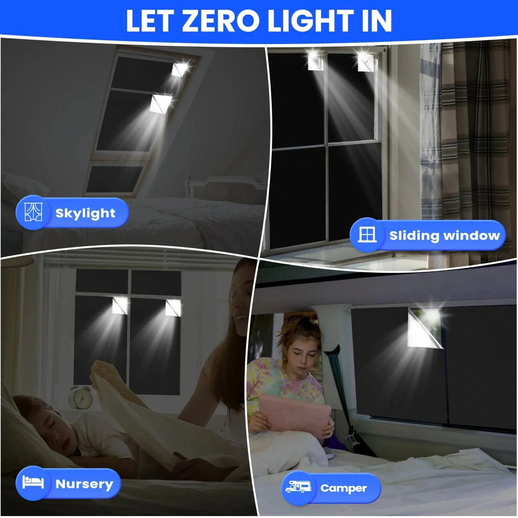 Blackout Magnetic Window Shades with Suction Prevention for Travel and Kids’ Rooms