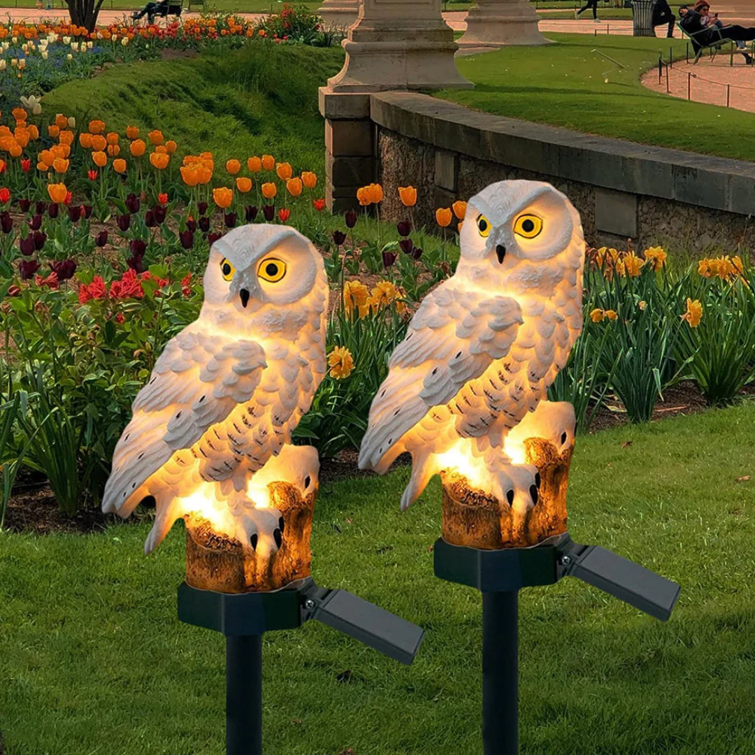 Solar Owl Garden Pathway Light - Charming Outdoor LED Owl Stake Light