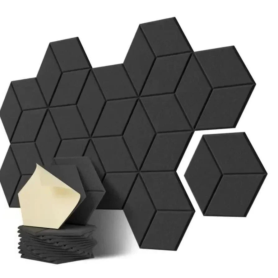 Y-Type Self-Adhesive Polyester Fiber Acoustic Panels for Soundproofing Music Rooms, Recording Studios, and Home Offices