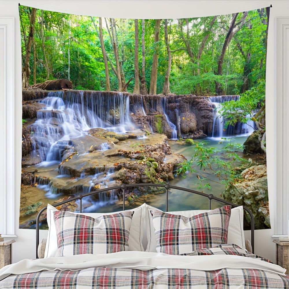Forest Landscape Wall Tapestry Polyester Fabric Hanging for Bedroom Living Room Aesthetic Home Decor