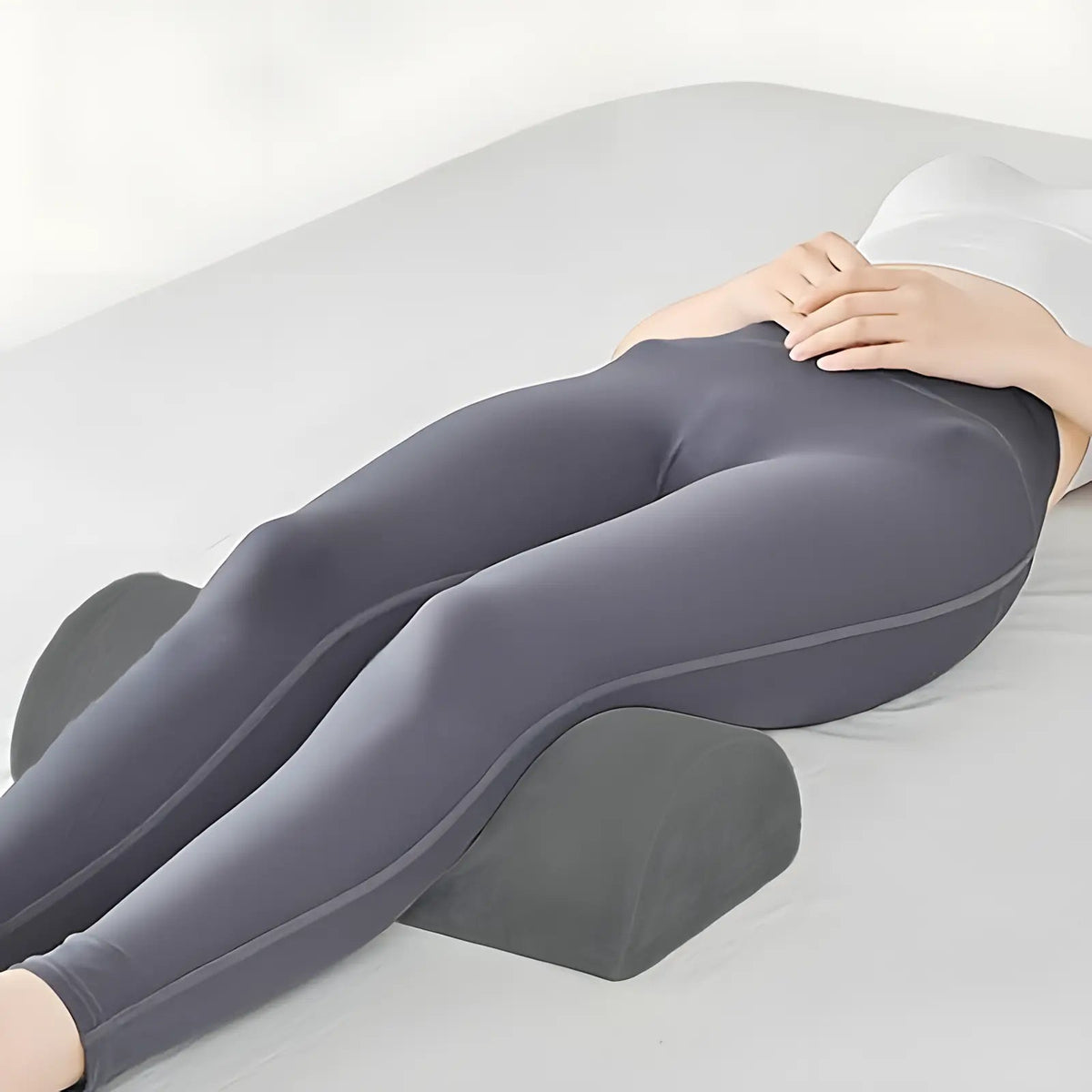 Half Moon Memory Foam Bolster Pillow with Firm Support for Sleep and Rest