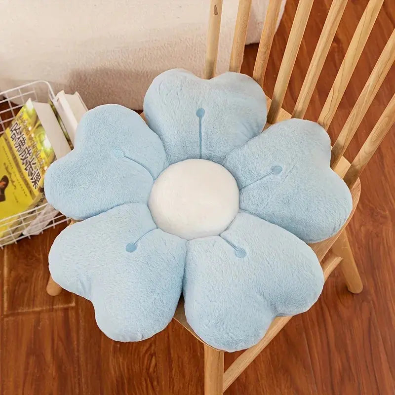 Flower-Shaped Plush Decorative Cushion with Soft Throw-Pillow Design for Sofa, Chair, and Floor Styling