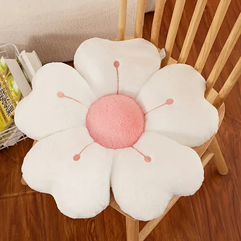 Flower-Shaped Plush Decorative Cushion with Soft Throw-Pillow Design for Sofa, Chair, and Floor Styling