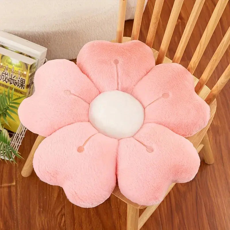Flower-Shaped Plush Decorative Cushion with Soft Throw-Pillow Design for Sofa, Chair, and Floor Styling