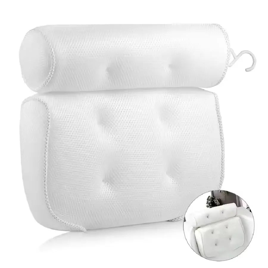 Spa Bathtub Pillow with Anti-Slip Suction Cups for Comfortable Soaking and Tub Use
