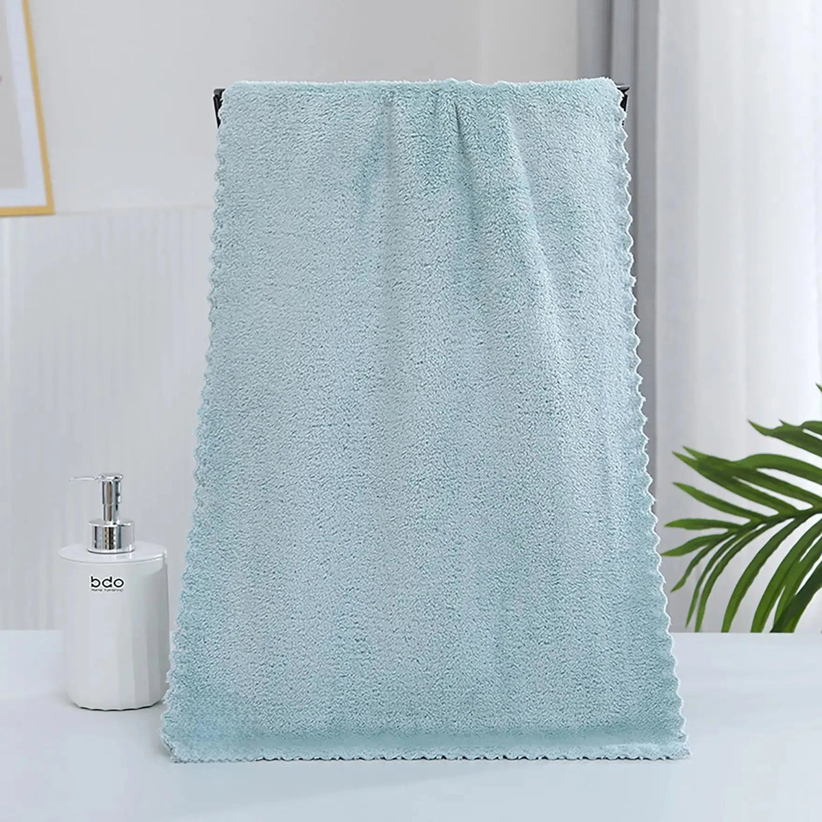 10-Piece Thickened Microfiber Coral Fleece Towels with High Absorbency and Quick-Dry Performance