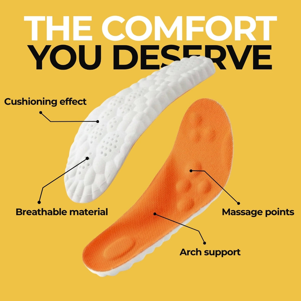 Clouds Memory Foam Insoles with Arch Support and Cushioned Design for Everyday Shoe Comfort