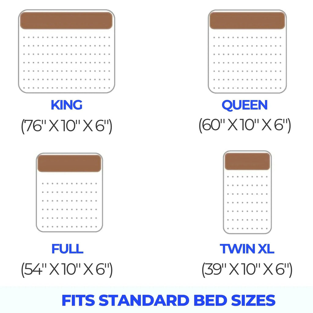 Mattress Gap Pillow with Silicone Grip Dots and Storage Pockets for Secure Bedside Support