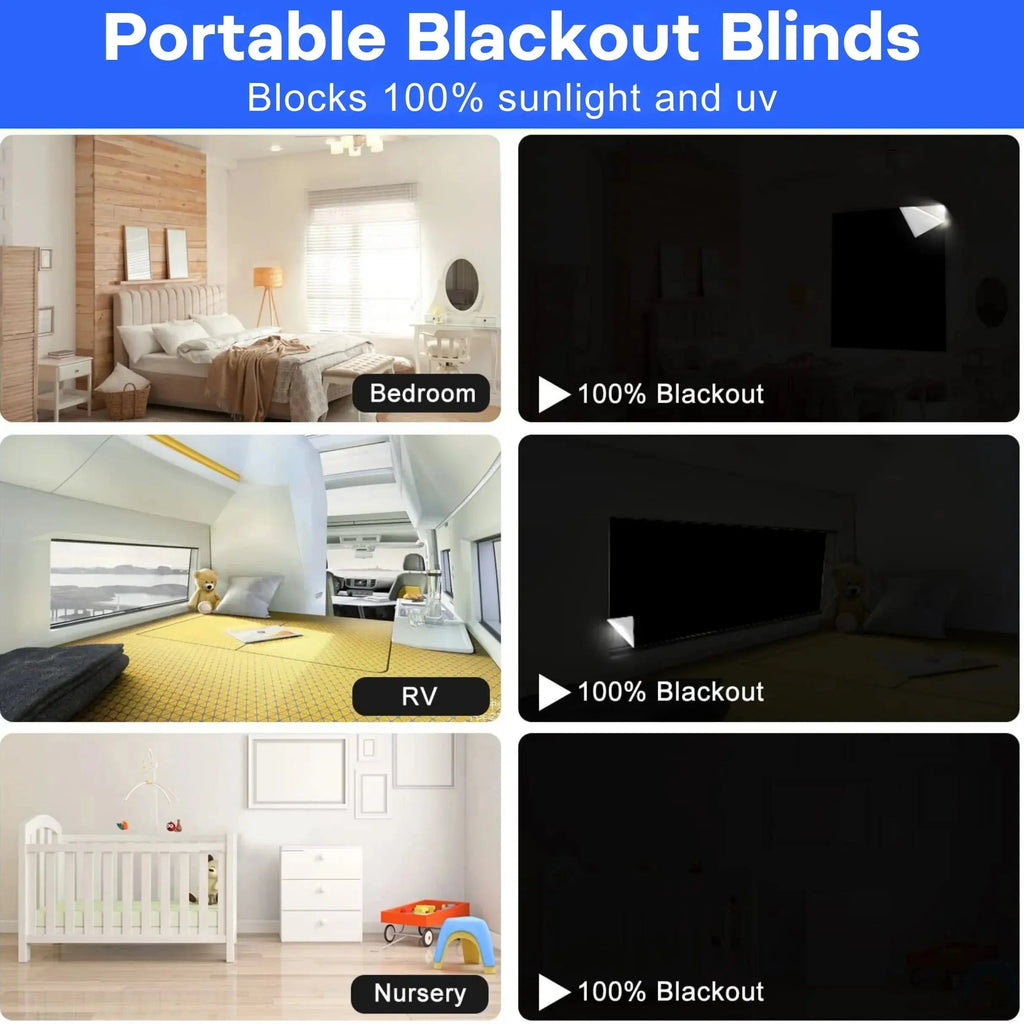 Blackout Magnetic Window Shades with Suction Prevention for Travel and Kids’ Rooms
