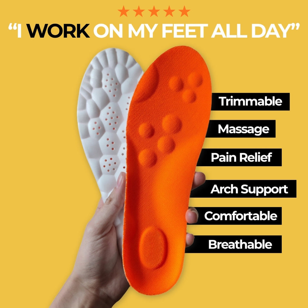 Clouds Memory Foam Insoles with Arch Support and Cushioned Design for Everyday Shoe Comfort