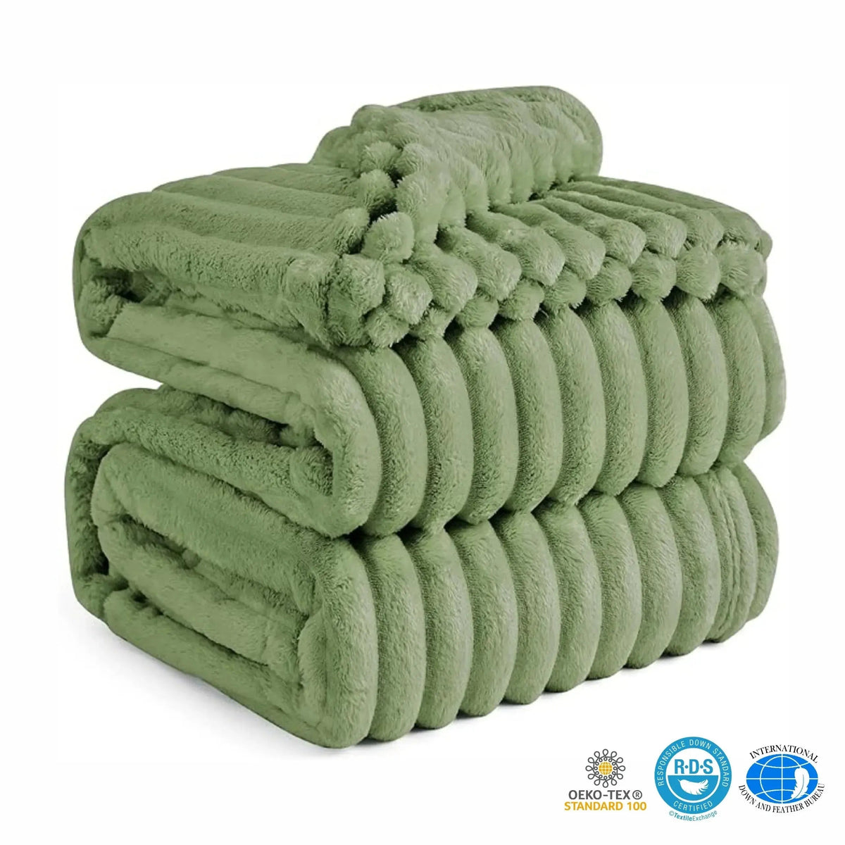 Luxury Soft Faux Rabbit Fur Throw Blanket, Fluffy and Warm Ideal for Spring and Autumn, Plaid Design