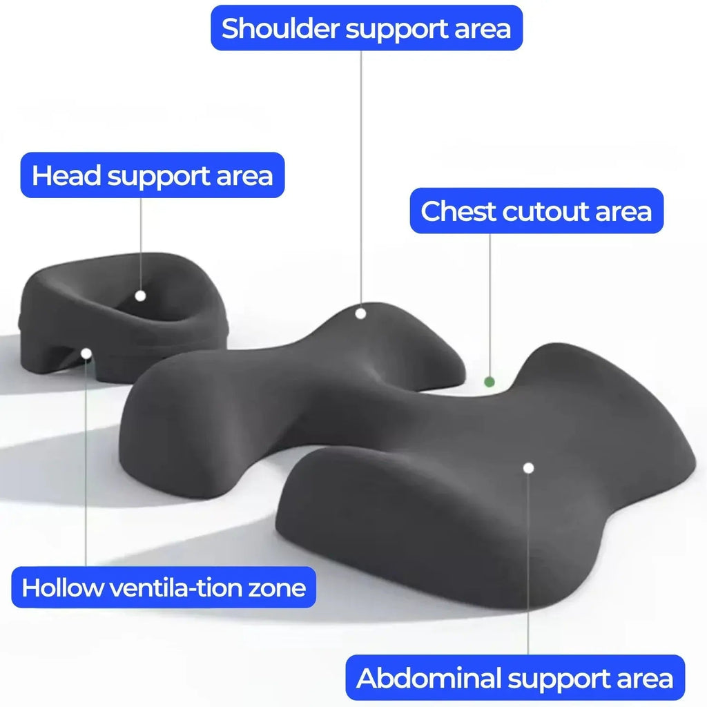 Massage Cradle Pillow Cushion Set with Detachable Washable Covers for Table and Floor Use