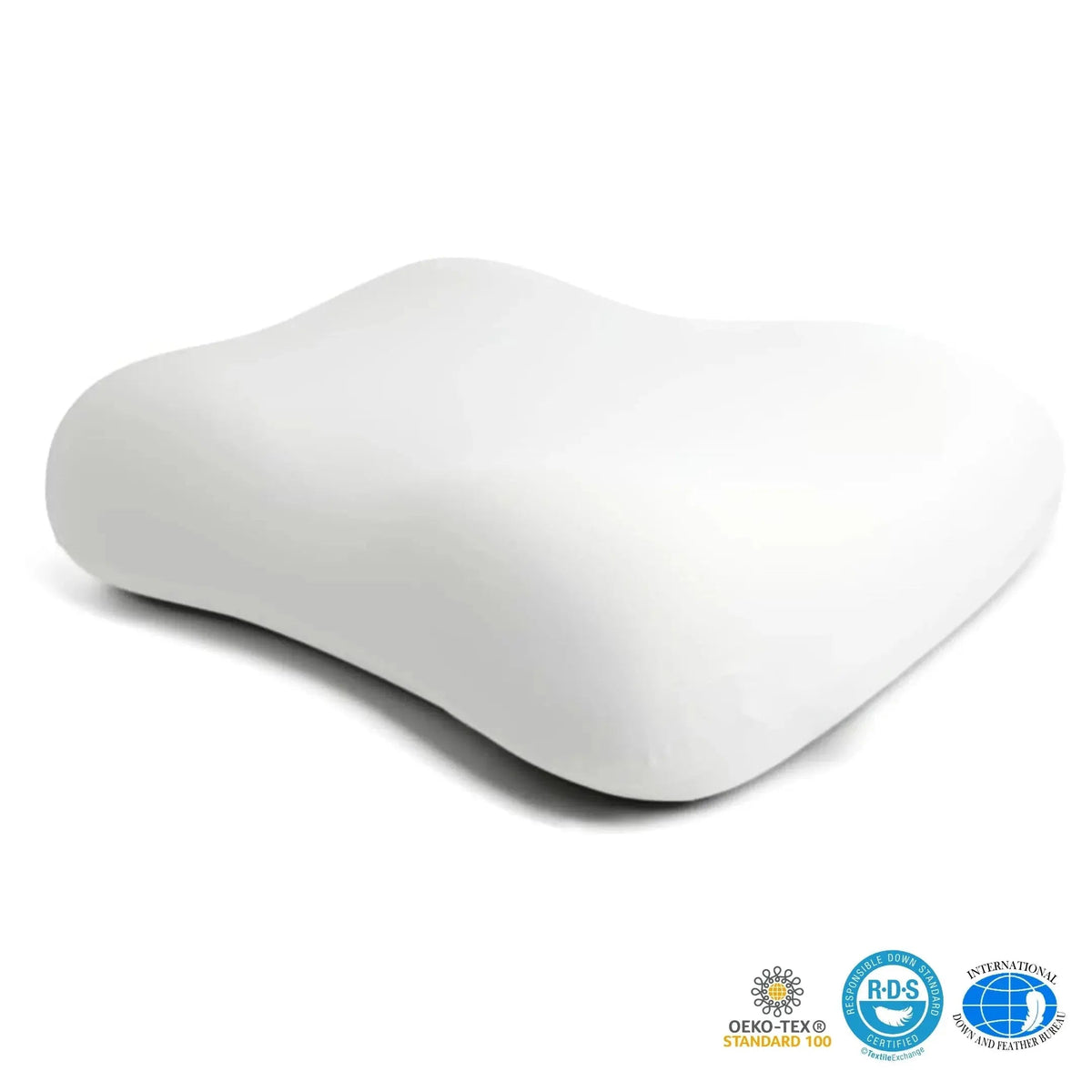 Ergonomic Contour Memory Foam Pillow with Adaptive Shape for Side and Back Sleeping Comfort