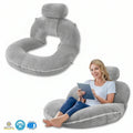 Modular Reading Pillow with Folding U Shape Design and Adjustable Filling for Bed and Lounge Use