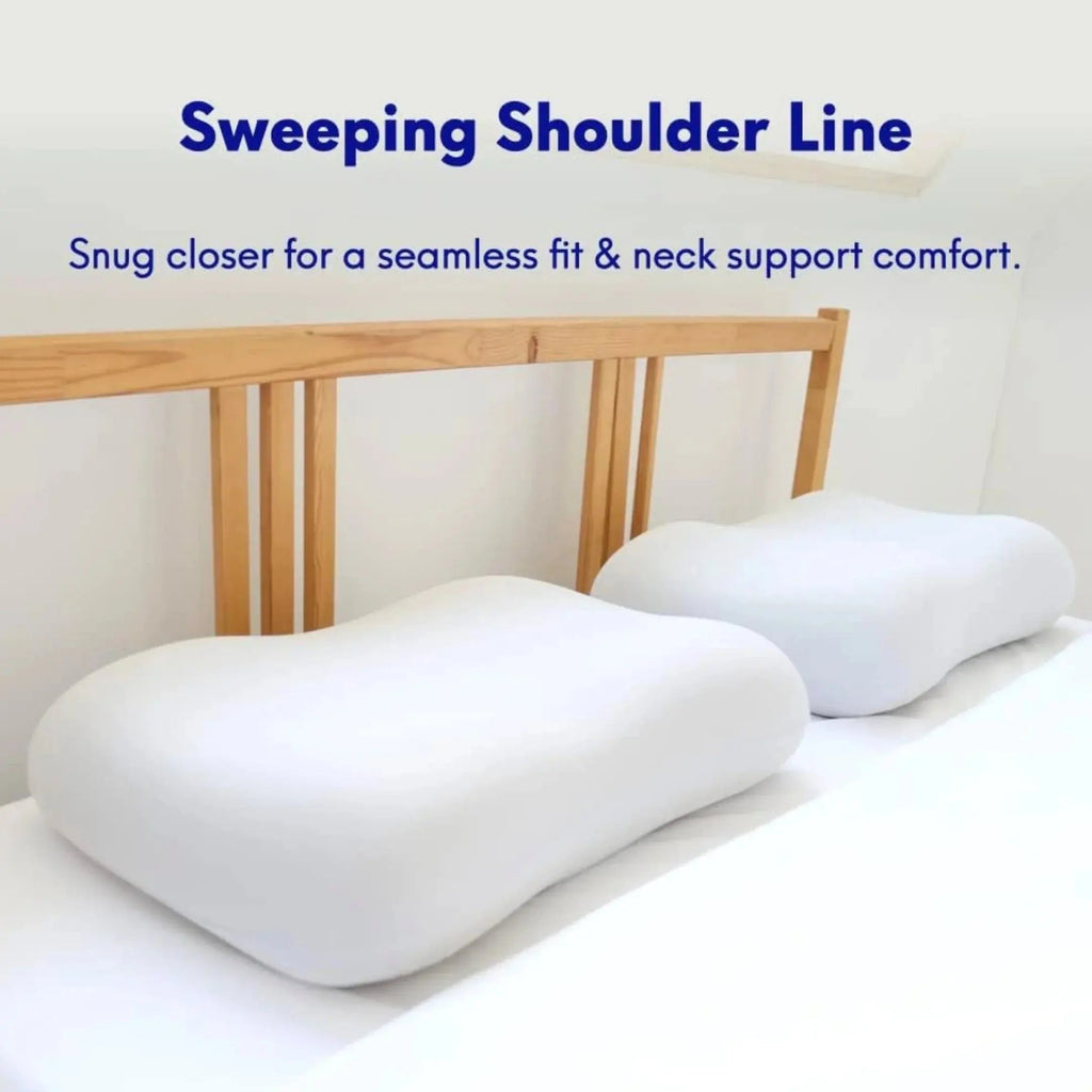 Ergonomic Contour Memory Foam Pillow with Adaptive Shape for Side and Back Sleeping Comfort