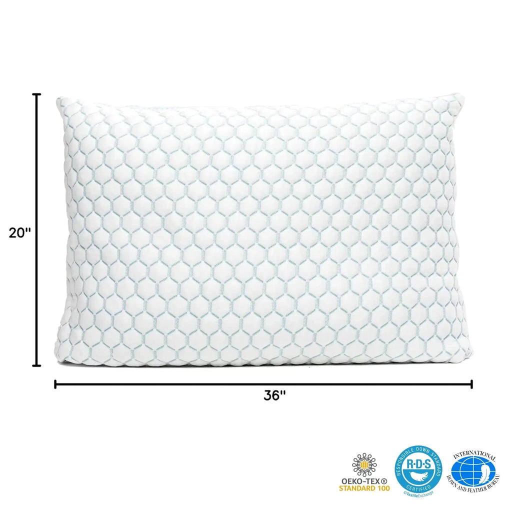 Cooling Shredded Memory Foam Pillow with Adjustable Firmness for Side, Back and Stomach Sleepers