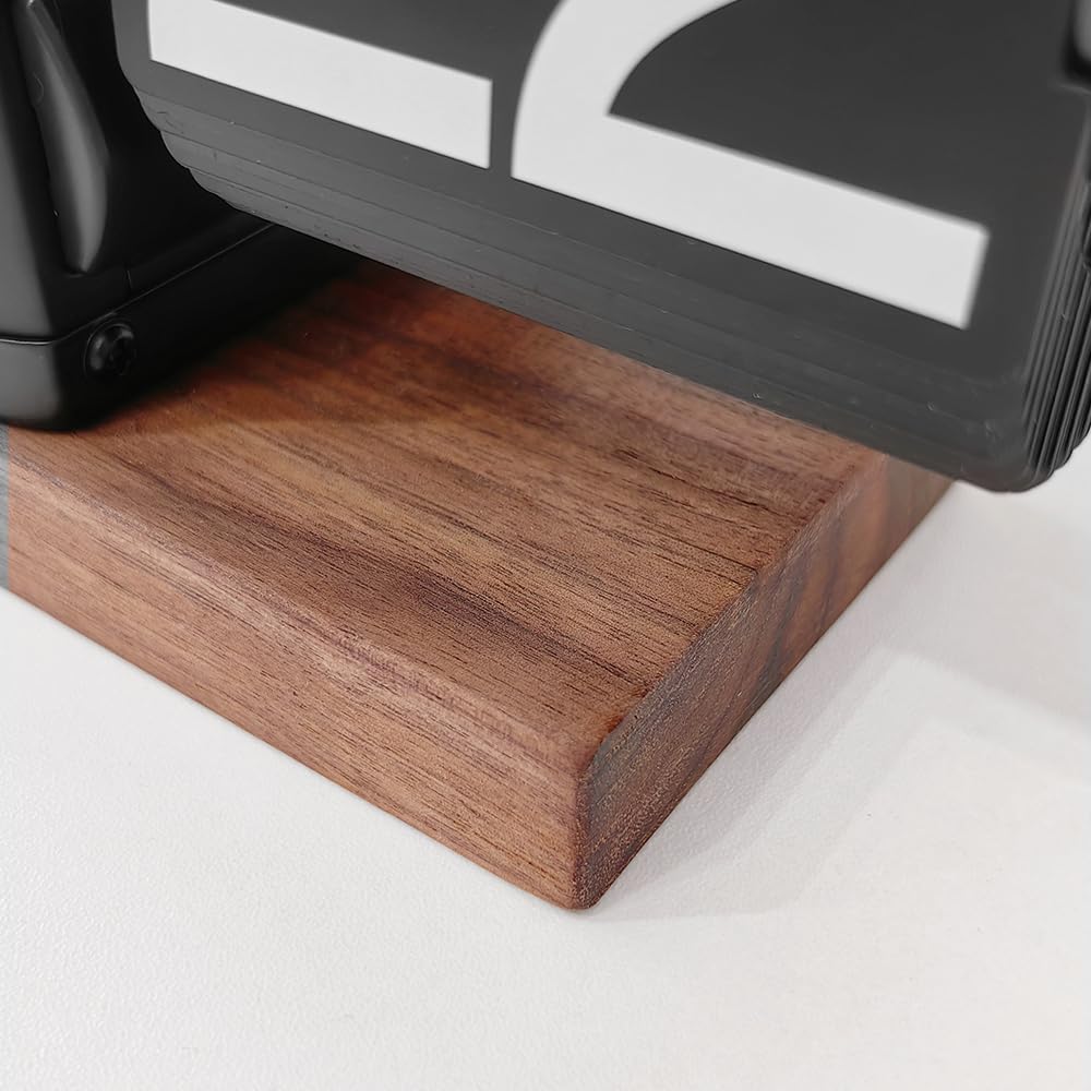 Flip Desk Clock with Retro Automatic Page Turning for Home or Office Desk Decoration, Metal Construction