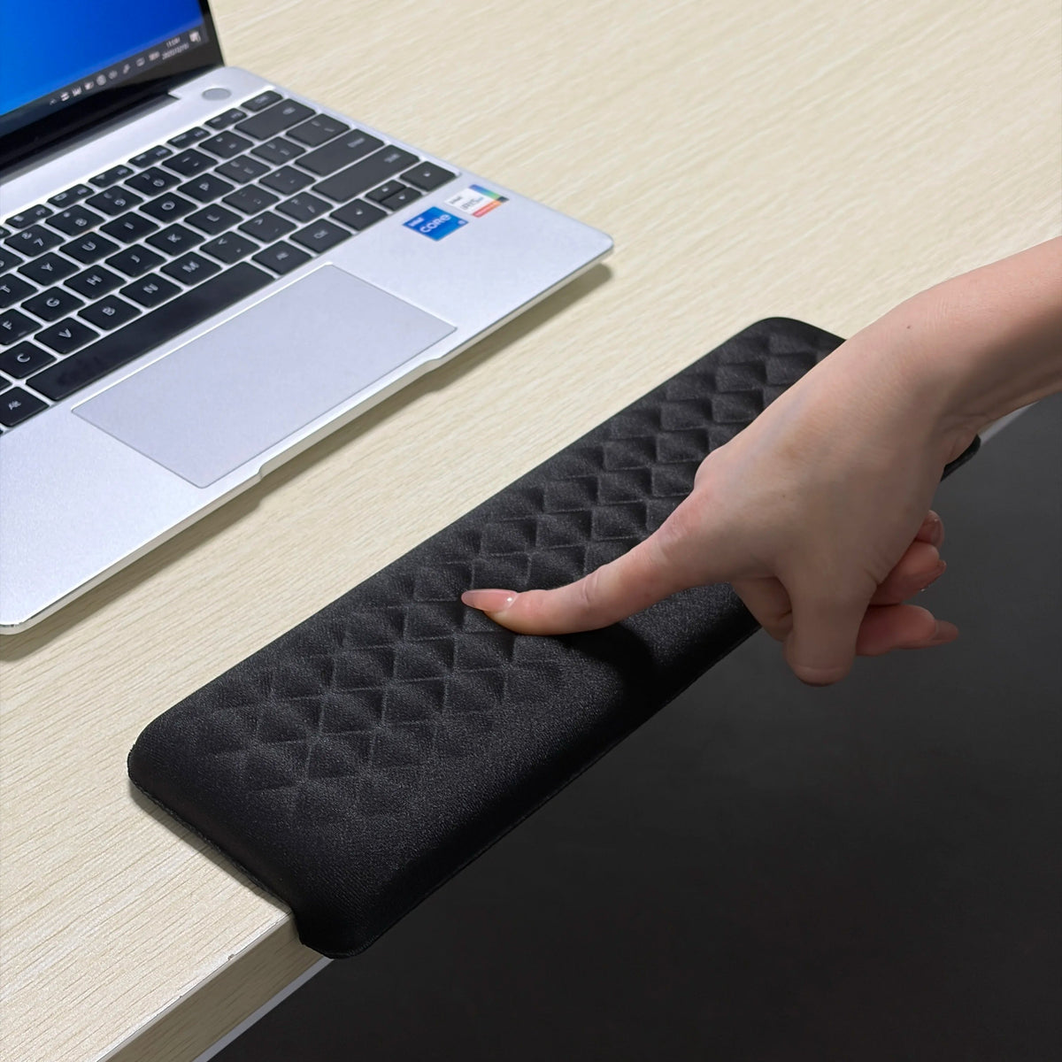 L-Shaped Desk Edge Pad with Memory Foam Design for Office and Gaming Desks