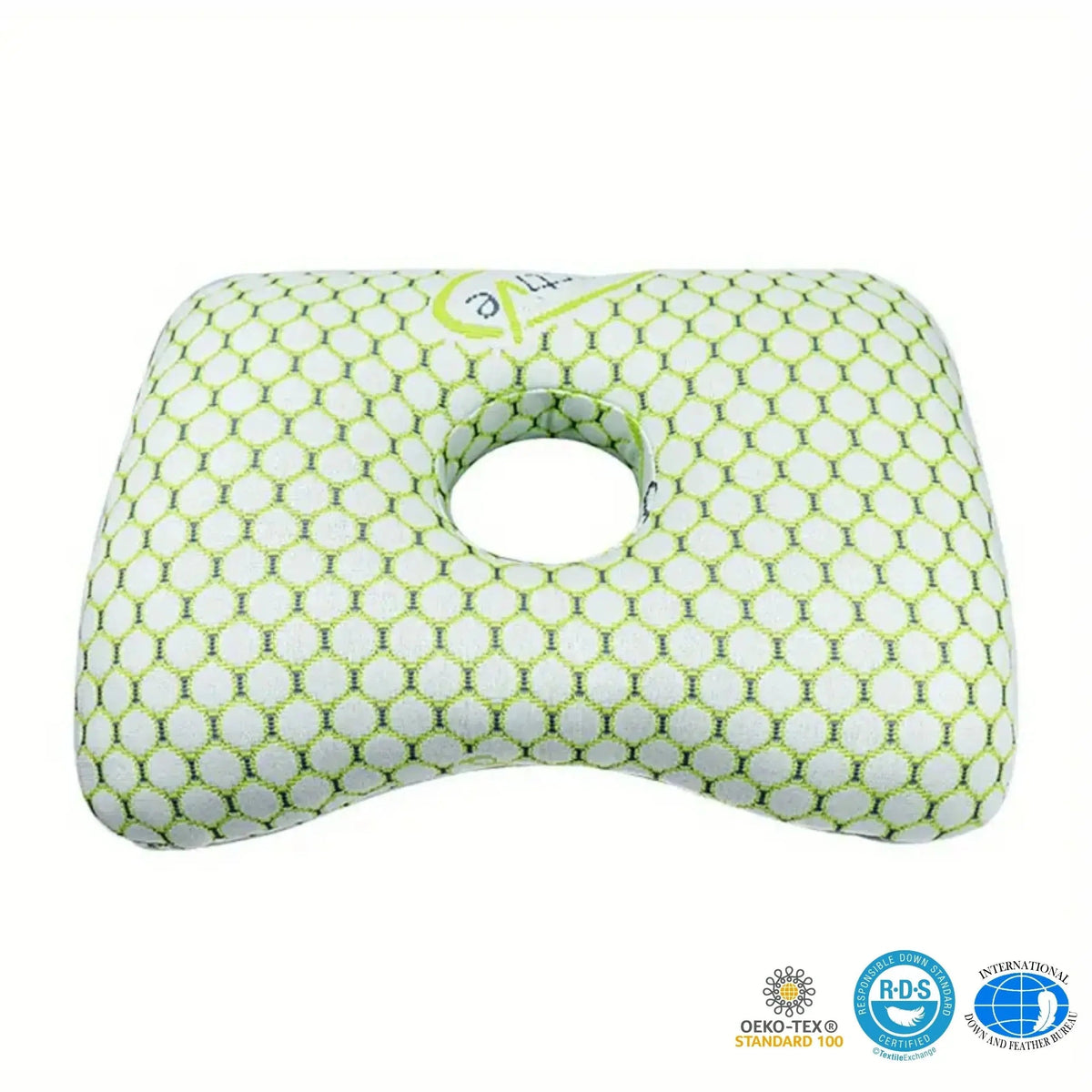 Piercing Pillow with Perforated Center and Adjustable Filling for Side Sleeping and Daily Rest