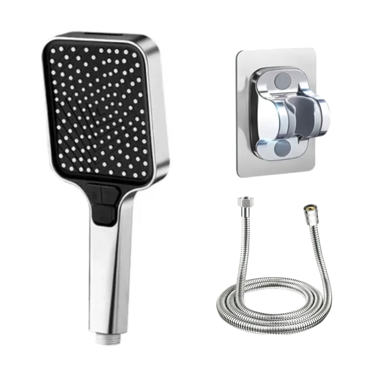 7-Mode Shower Head Set with Large Handheld Nozzle and 79-Inch Hose for Bathroom Shower Use (Included Shower head + 1.5-meter Explosion-Proof hose