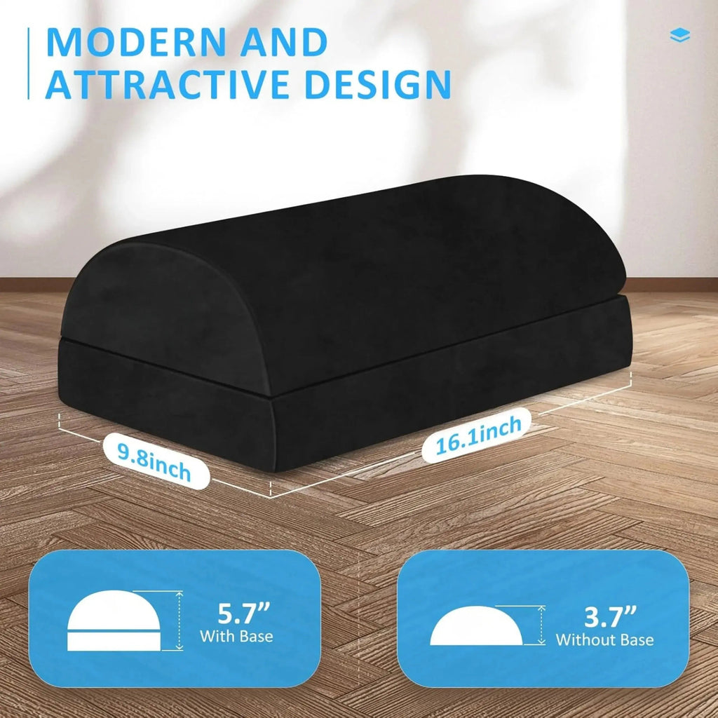 Adjustable Ergonomic Under Desk Footrest with Dual Height Foam Design for Work and Home Seating