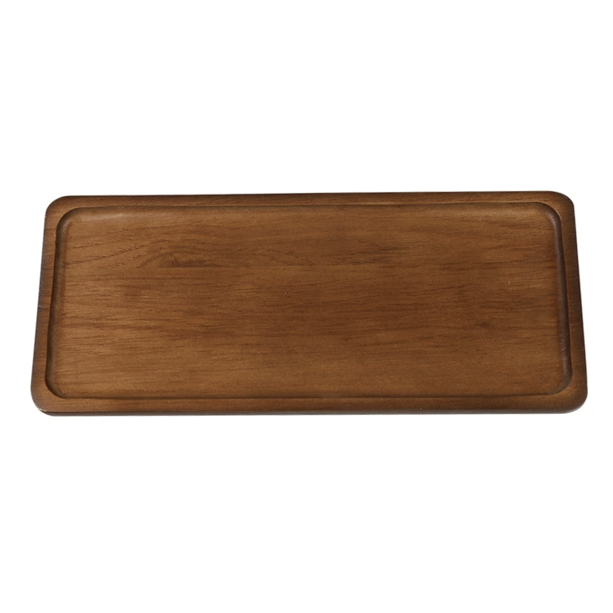 Solid Wood Serving Tray Oval Round Wooden Plate Platter for Serving Food Desserts Dinner Table