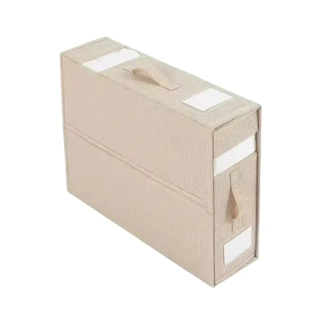 Foldable Fabric Storage Boxes with Window and Zipper for Sheets, Blankets, and Wardrobe Organization