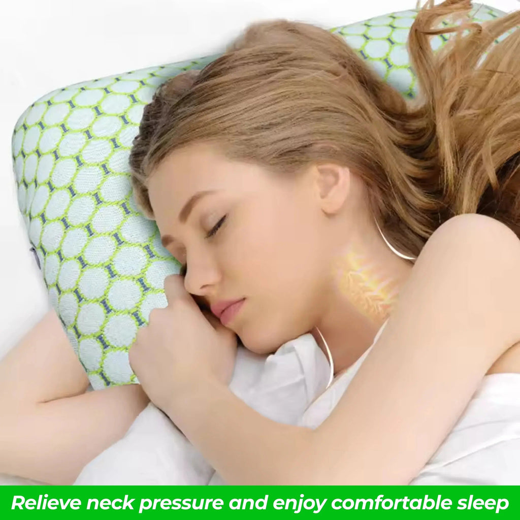 Piercing Pillow with Perforated Center and Adjustable Filling for Side Sleeping and Daily Rest