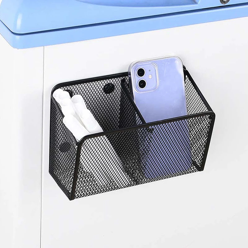 Magnetic Pencil Holder with Metal Mesh Basket Design for Locker and Desk Storage