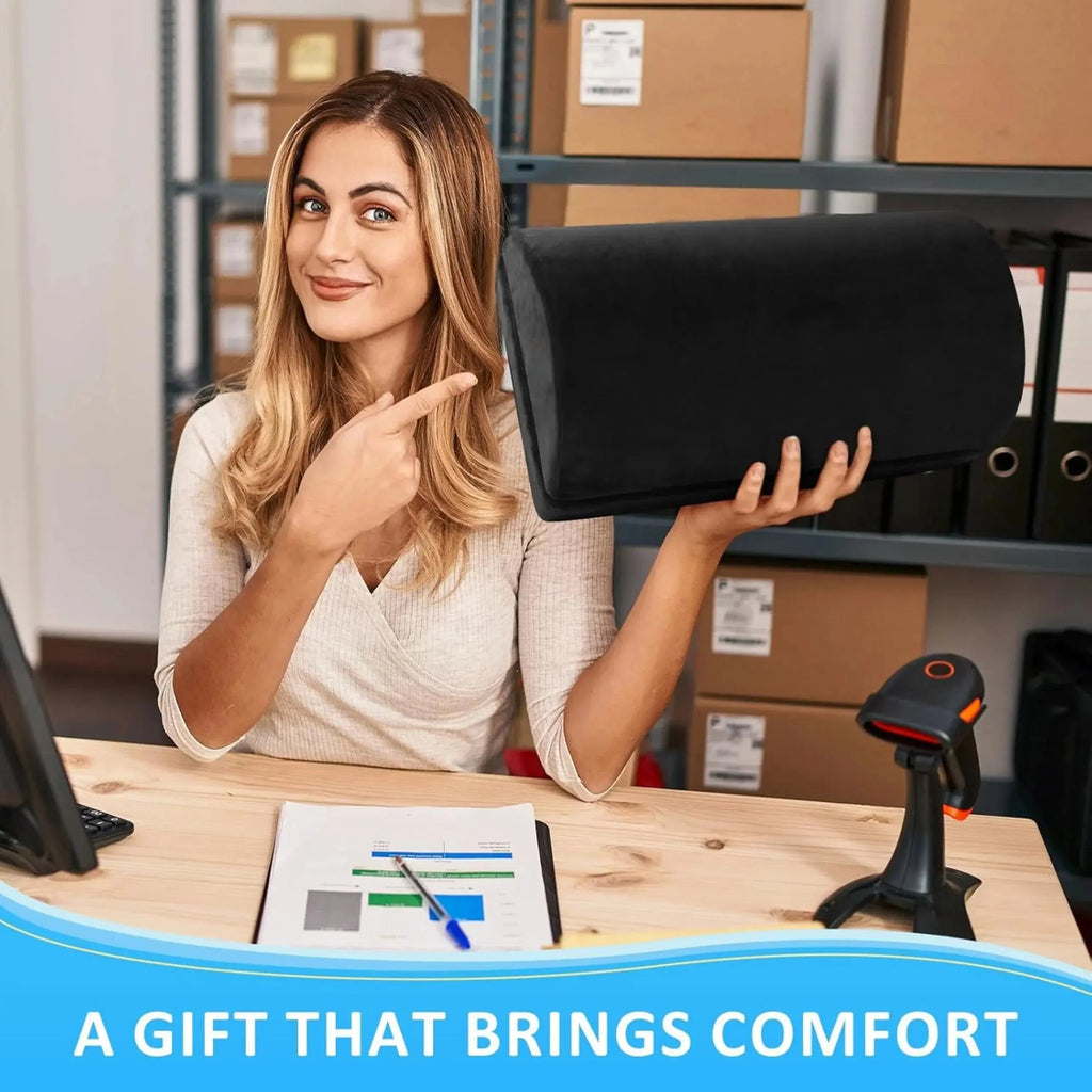 Adjustable Ergonomic Under Desk Footrest with Dual Height Foam Design for Work and Home Seating