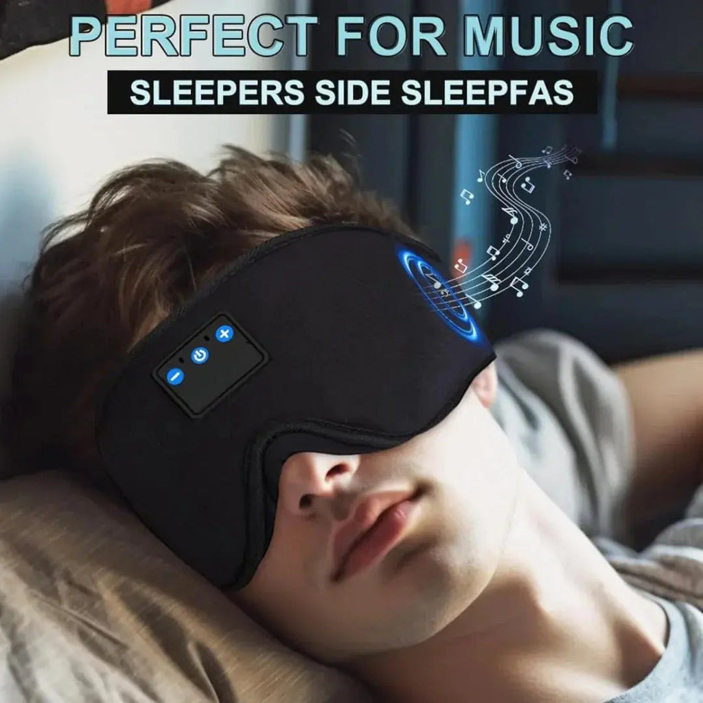Bluetooth Sleep Mask with Wireless Headphones and 3D Contoured Design for Comfortable Rest